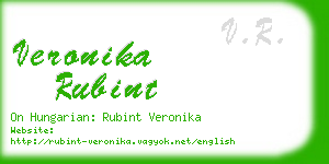 veronika rubint business card